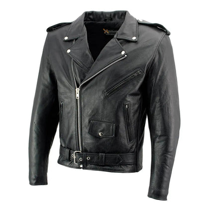 Blouson de moto en cuir X Element pour homme
