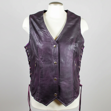 Gilet en cuir Open Road pour femme à lacets sur les côtés