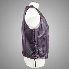Gilet en cuir Open Road pour femme à lacets sur les côtés