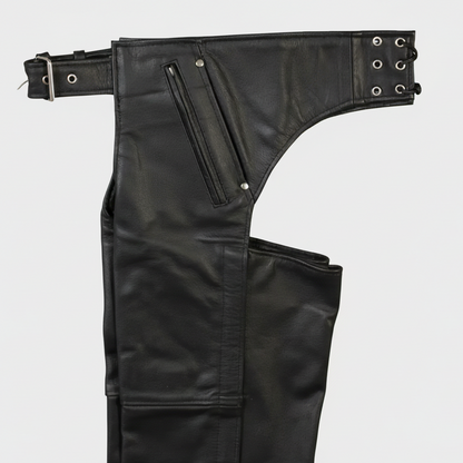 Jambières en cuir premium unisexe Open Road à 4 poches