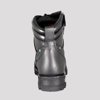 Milwaukee Leather Men's 6" Milwaukee Side Zip Lace Up Motorcycle Boots