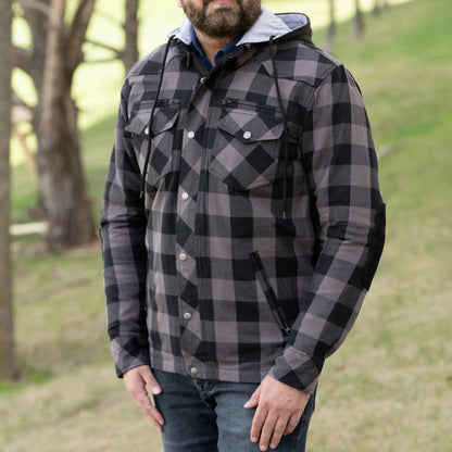 Chemise à Carreaux de Moto Armurée pour Homme avec Protection Renforcée