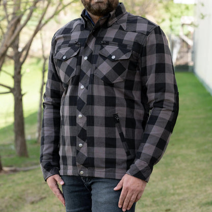 Chemise à Carreaux de Moto Armurée pour Homme avec Protection Renforcée