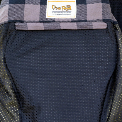 Chemise à Carreaux de Moto Armurée pour Homme avec Protection Renforcée