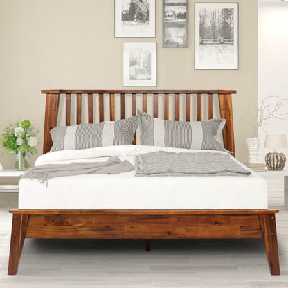 Cadre de lit plateforme en bois de luxe Kaylin