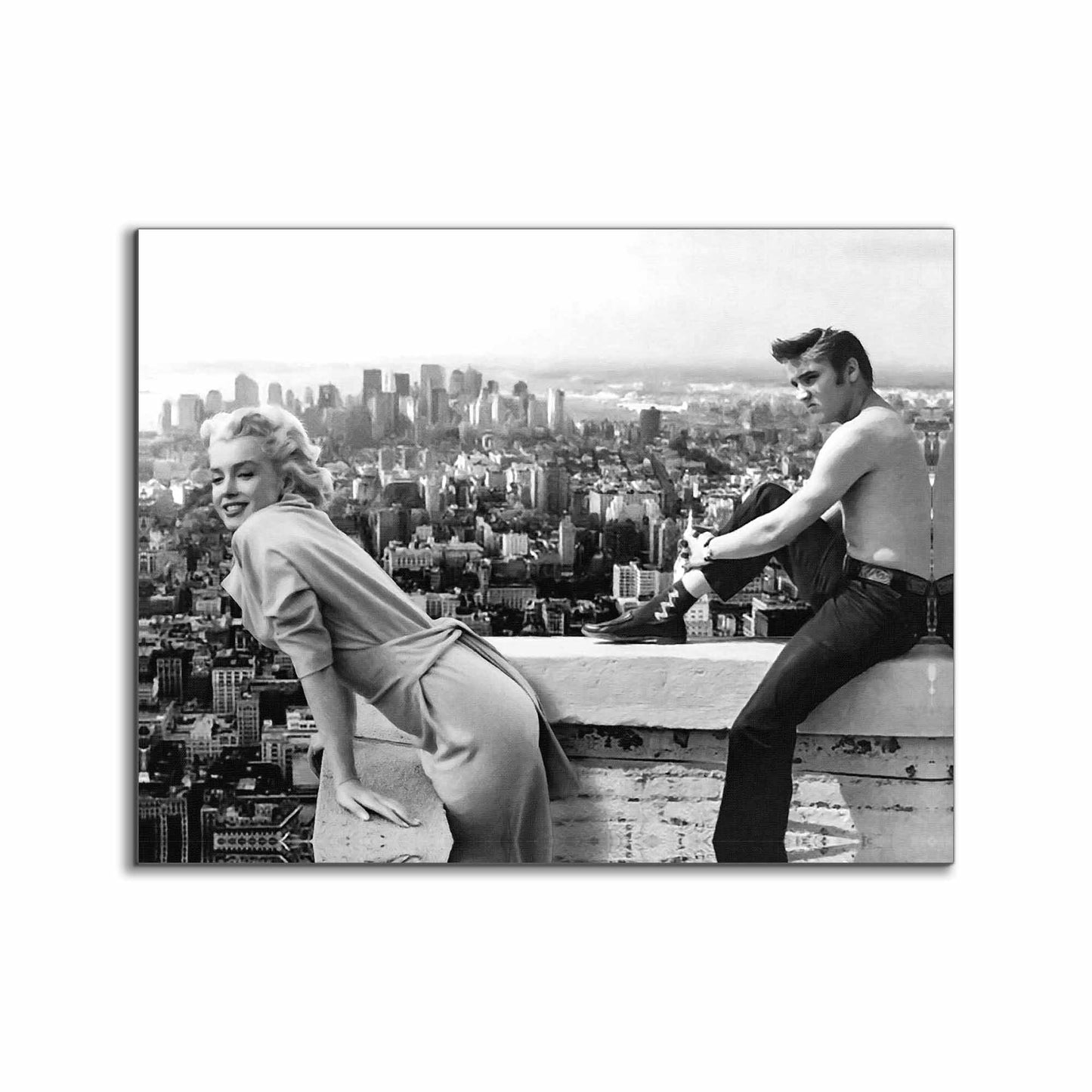 Toile imprimée Marilyn & Elvis - Décoration murale