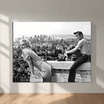 Toile imprimée Marilyn & Elvis - Décoration murale