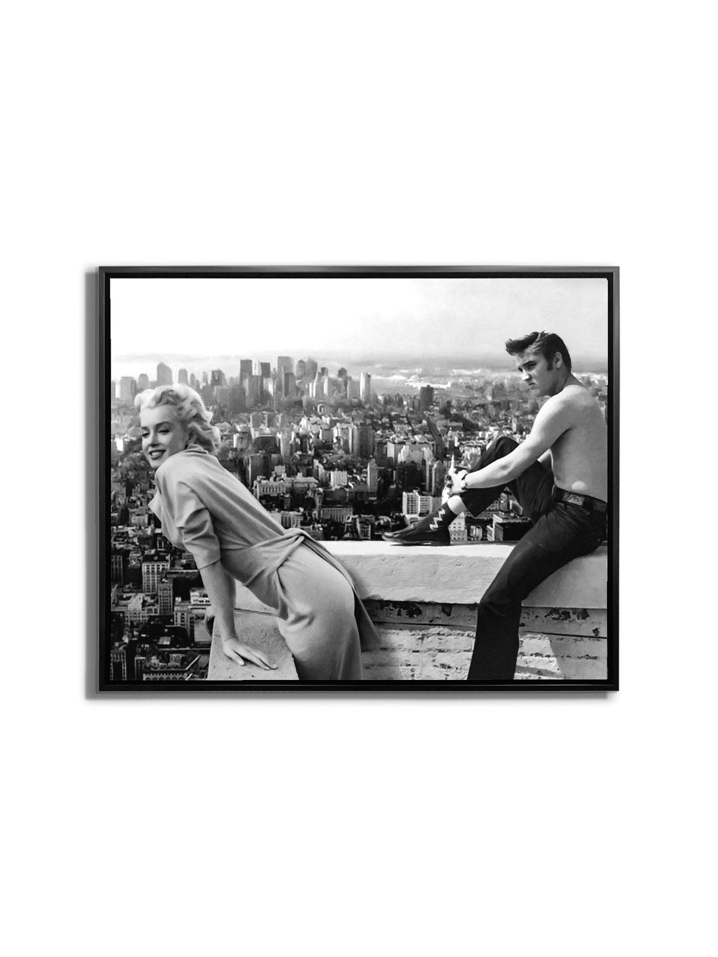 Toile imprimée Marilyn & Elvis - Décoration murale