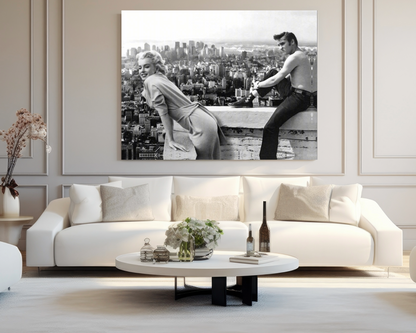 Toile imprimée Marilyn & Elvis - Décoration murale