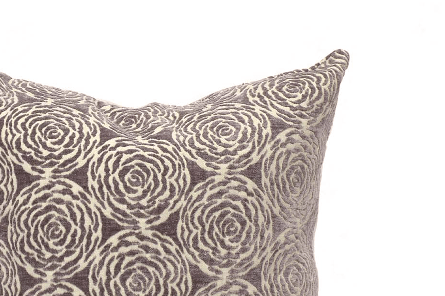Housse de coussin florale mauve