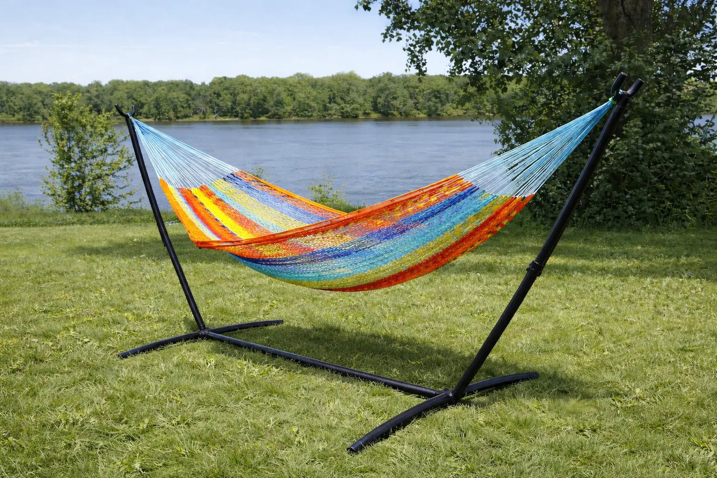 Hamac XL en corde épaisse de style maya avec support universel
