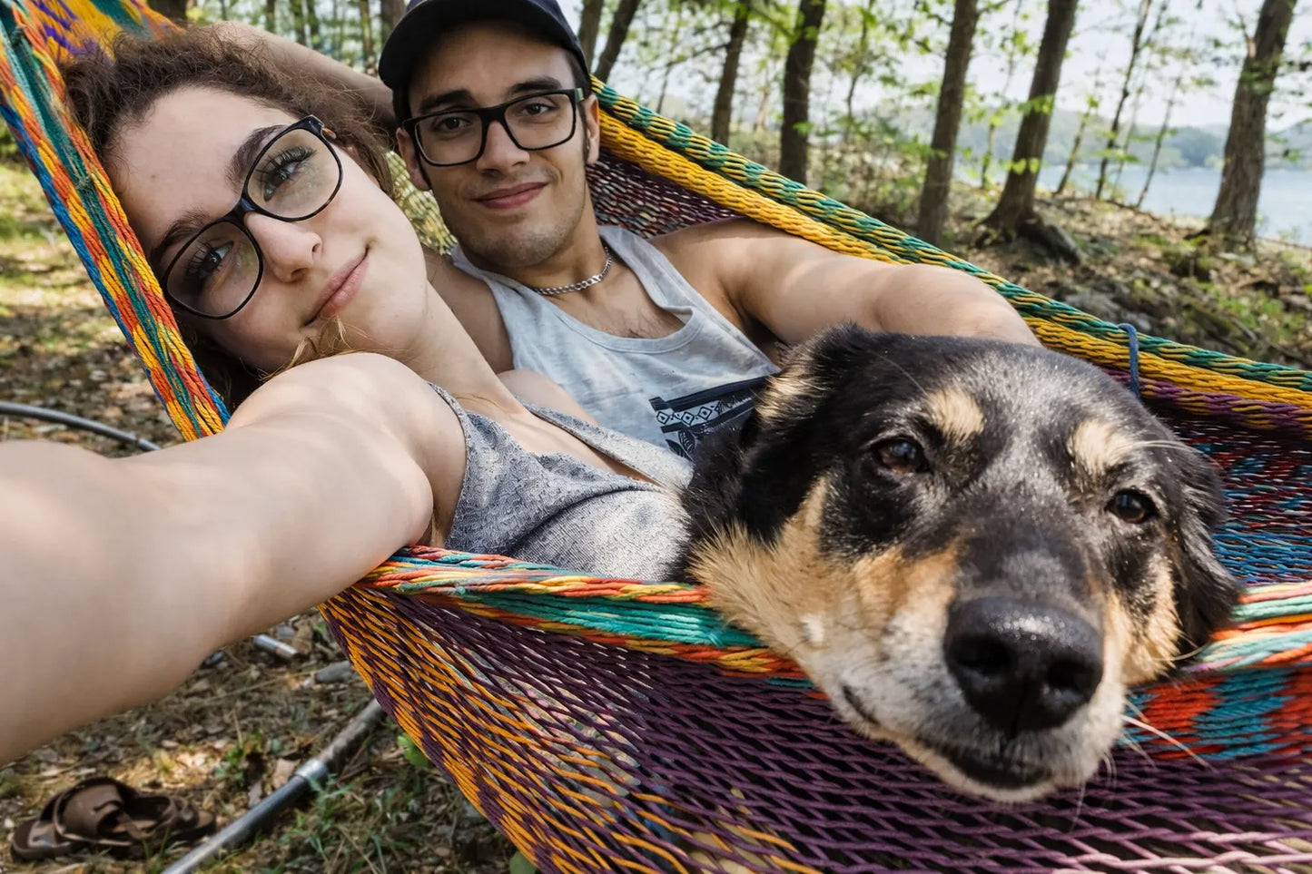 Hamac XL en corde épaisse de style maya avec support universel