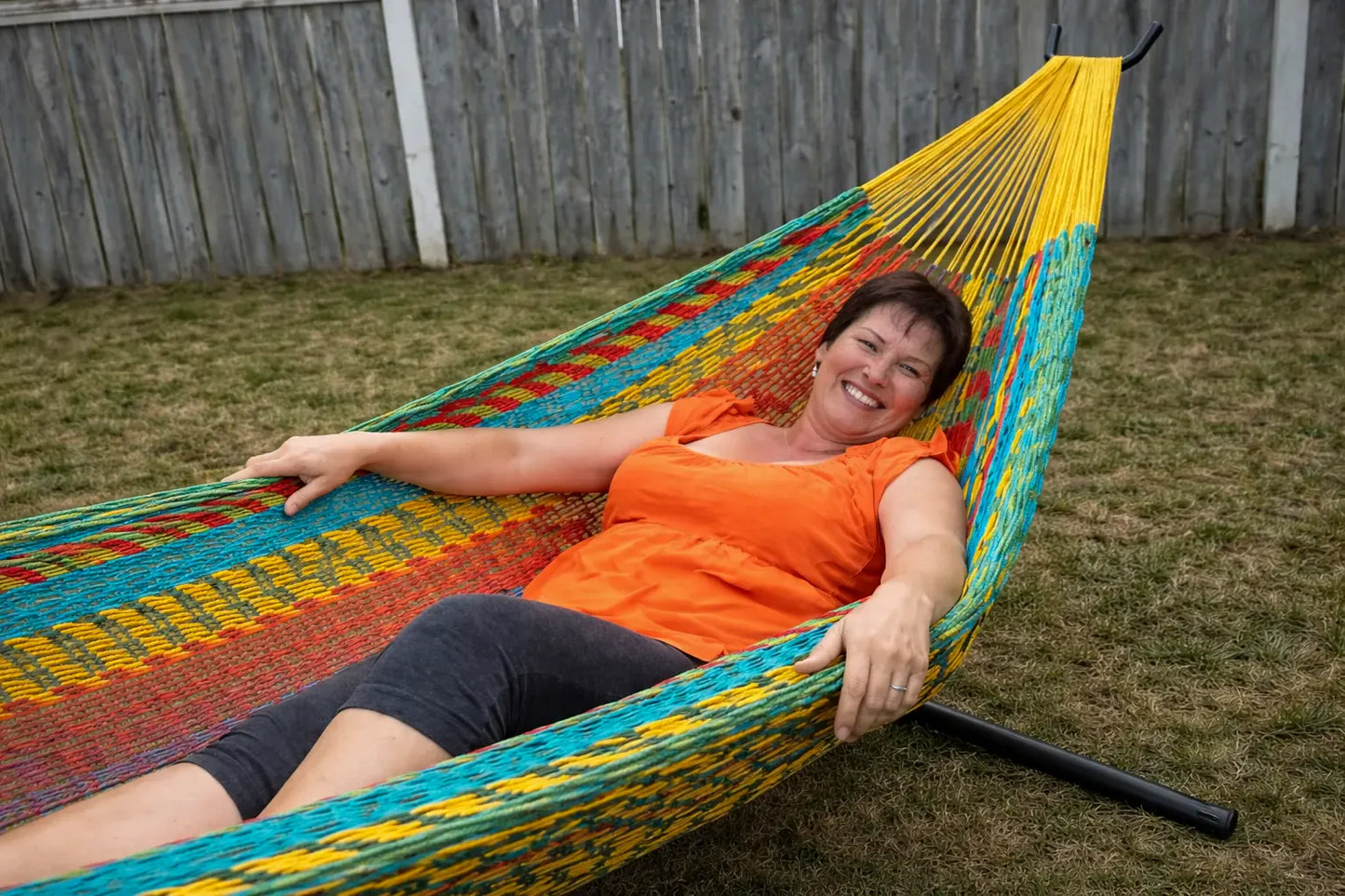 Hamac XL en corde épaisse de style maya avec support universel