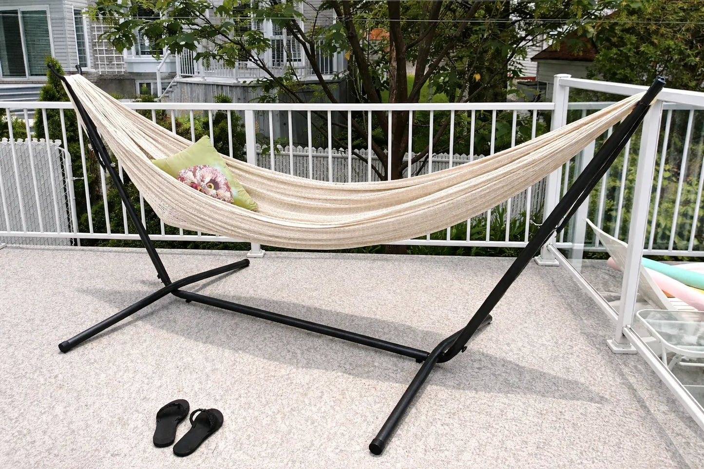 Hamac XL en corde épaisse de style maya avec support universel