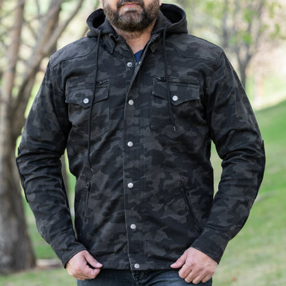 Chemise de motard blindée pour homme avec protection supplémentaire