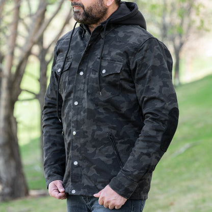 Chemise de motard blindée pour homme avec protection supplémentaire