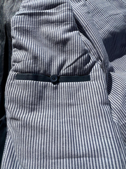 Blouson homme en cuir d'agneau avec deux poches poitrine zippées