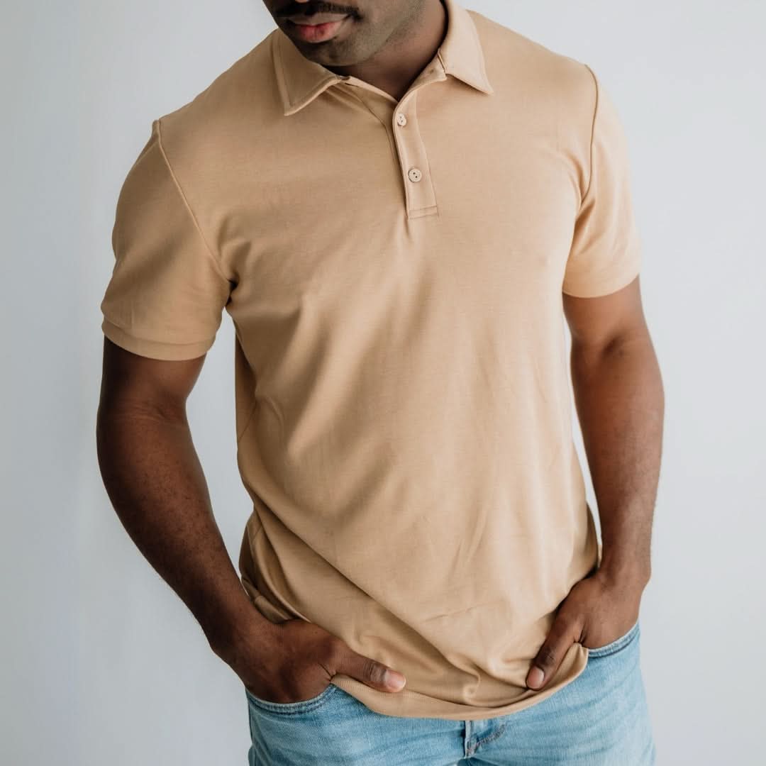 Men's Bamboo Polo Shirt | Black Bison Plaid