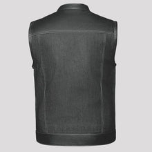 Gilet de club en jean et cuir Open Road pour homme