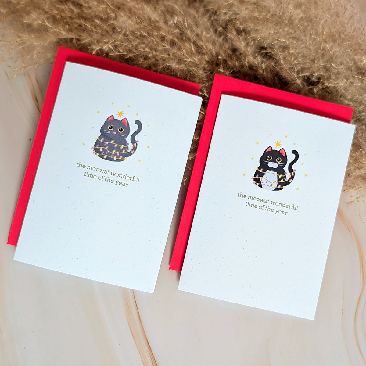 Mini Carte de Noël Chat : Le Moment le Plus Miaou-veilleux de l'Année