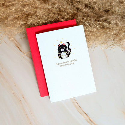 Mini Carte de Noël Chat : Le Moment le Plus Miaou-veilleux de l'Année