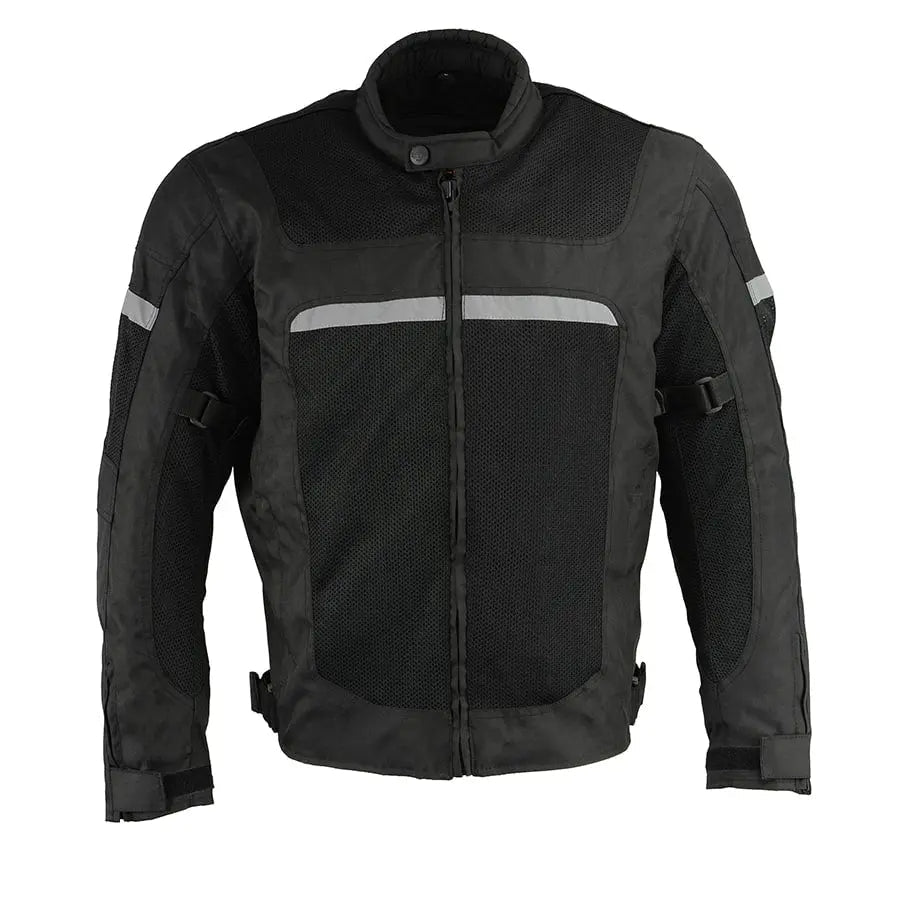 Blouson de moto Milwaukee Leather pour homme en maille et nylon