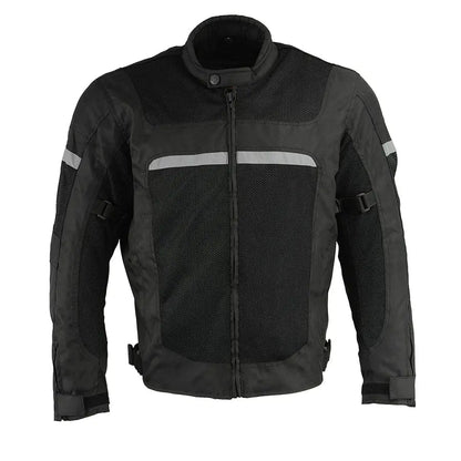 Blouson de moto Milwaukee Leather pour homme en maille et nylon