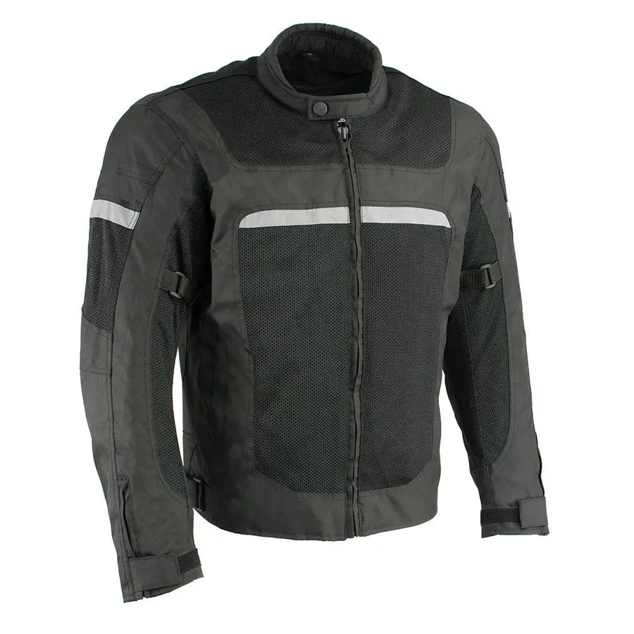 Blouson de moto Milwaukee Leather pour homme en maille et nylon