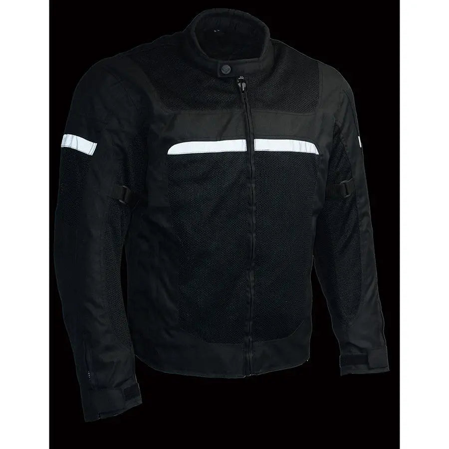Blouson de moto Milwaukee Leather pour homme en maille et nylon