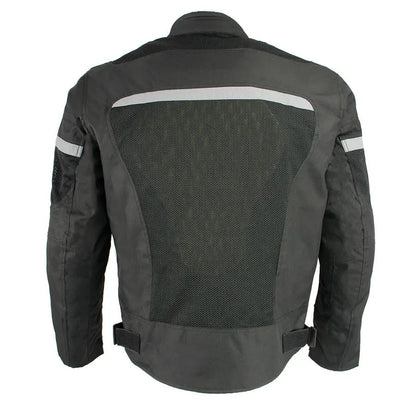 Blouson de moto Milwaukee Leather pour homme en maille et nylon