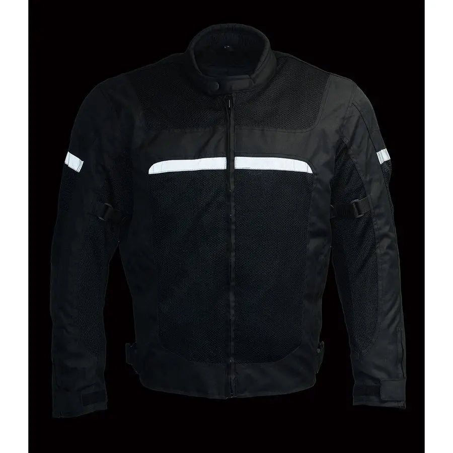 Blouson de moto Milwaukee Leather pour homme en maille et nylon