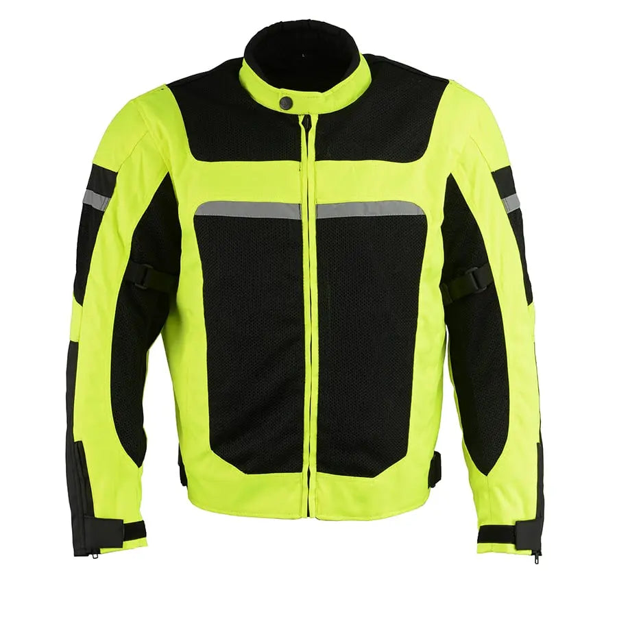 Blouson de moto Milwaukee Leather pour homme en maille et nylon