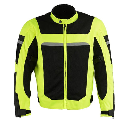 Blouson de moto Milwaukee Leather pour homme en maille et nylon