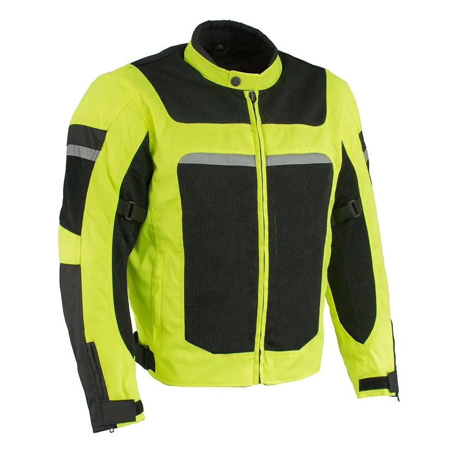 Blouson de moto Milwaukee Leather pour homme en maille et nylon