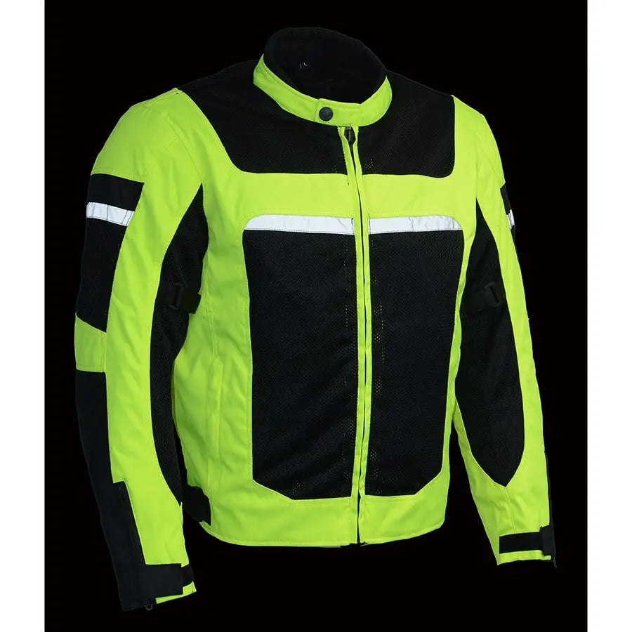 Blouson de moto Milwaukee Leather pour homme en maille et nylon