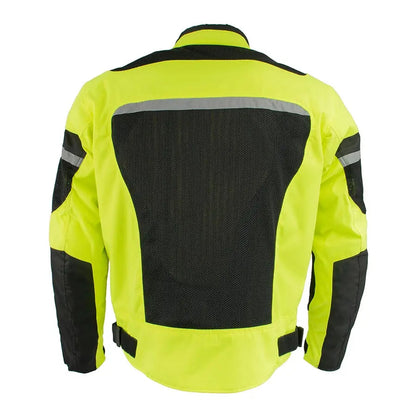 Blouson de moto Milwaukee Leather pour homme en maille et nylon