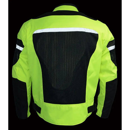 Blouson de moto Milwaukee Leather pour homme en maille et nylon