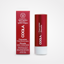 Baume à lèvres teinté bio avec protection solaire SPF 30 COOLA Mineral Liplux® - Firecracker