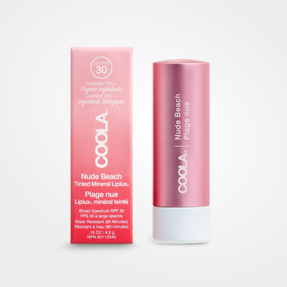 COOLA Mineral Liplux® Organic Tinted Lip Balm Sunscreen SPF 30 Nude Beach