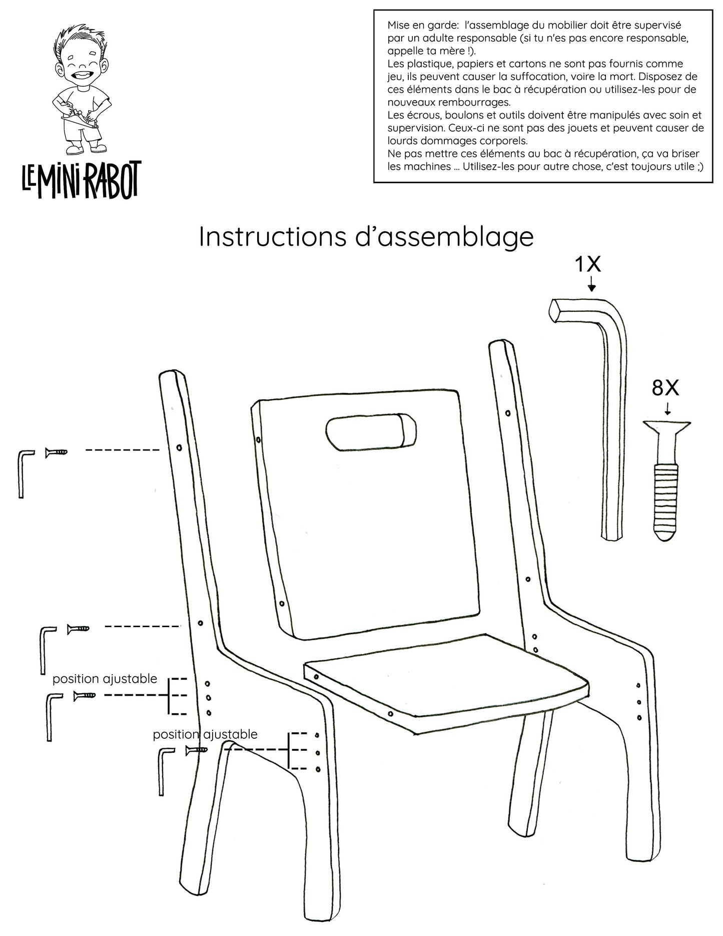 Wooden Extendable Table and Chair Set for Children - Le Mini Curieux