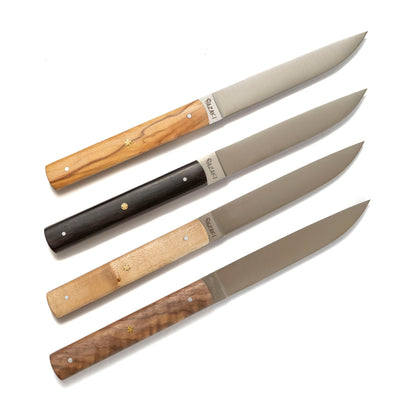 Kit de 4 couteaux à steak Hazaki - Bois mélangé