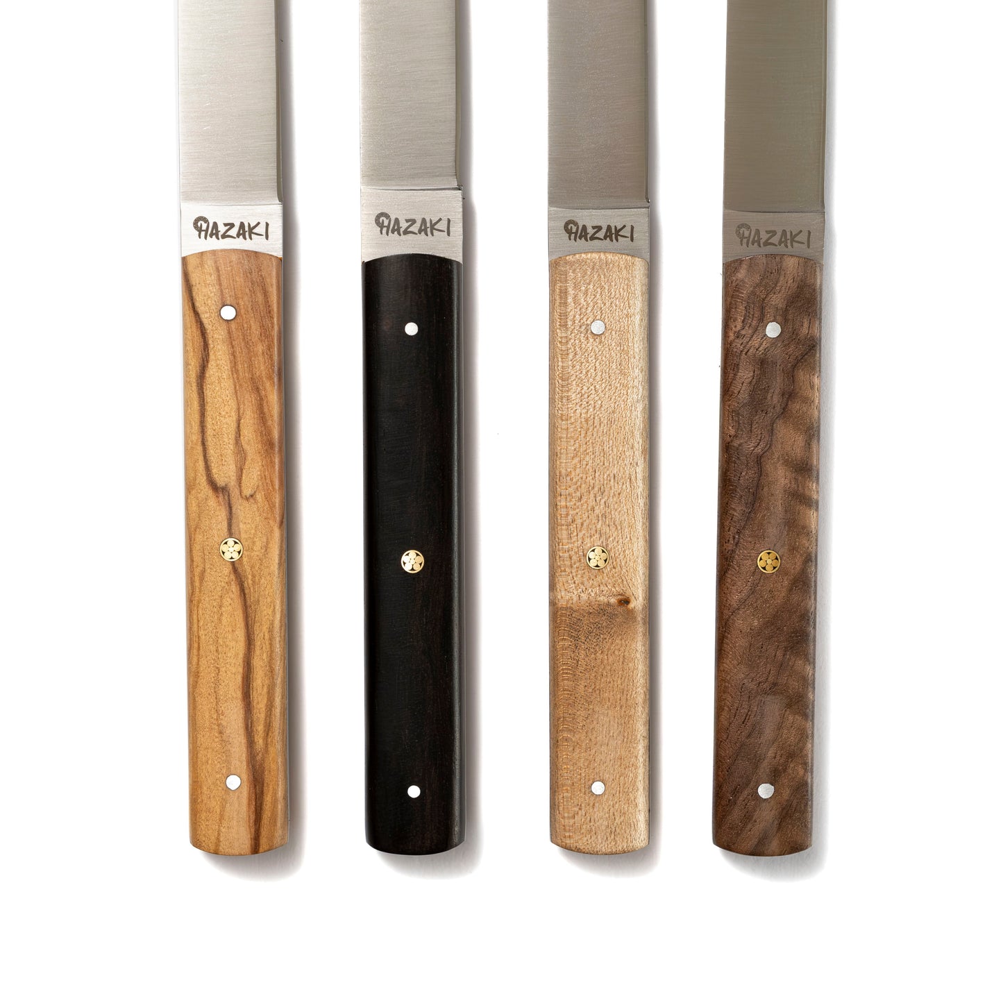 Kit de 4 couteaux à steak Hazaki - Bois mélangé