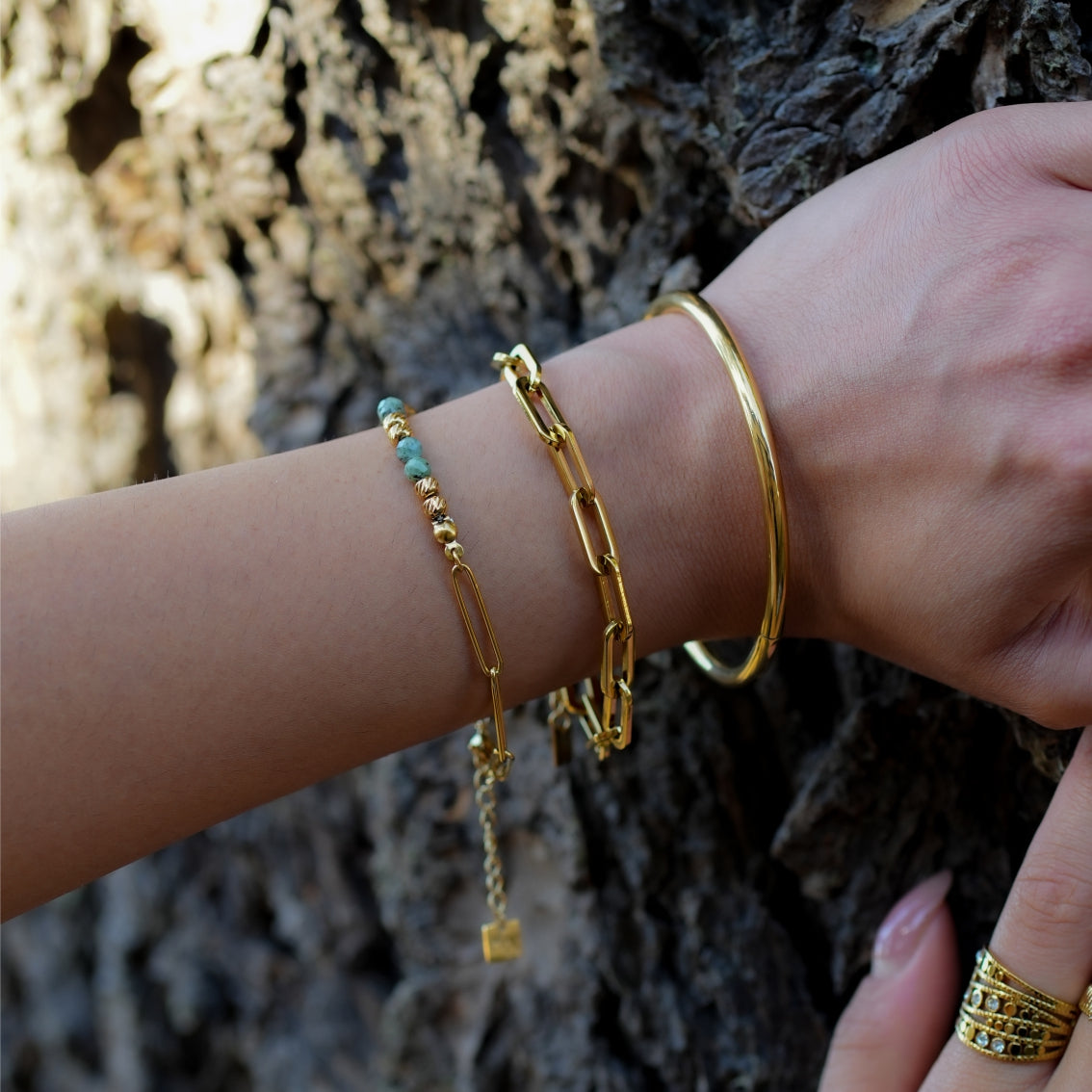 Style BARGARH : bracelet jonc en or de style classique