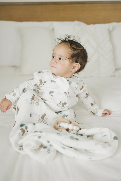 Baby Bamboo Muslin Sleep Bag 0.5 TOG - Bears on Bikes