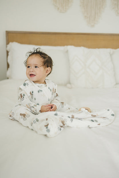 Baby Bamboo Muslin Sleep Bag 0.5 TOG - Bears on Bikes