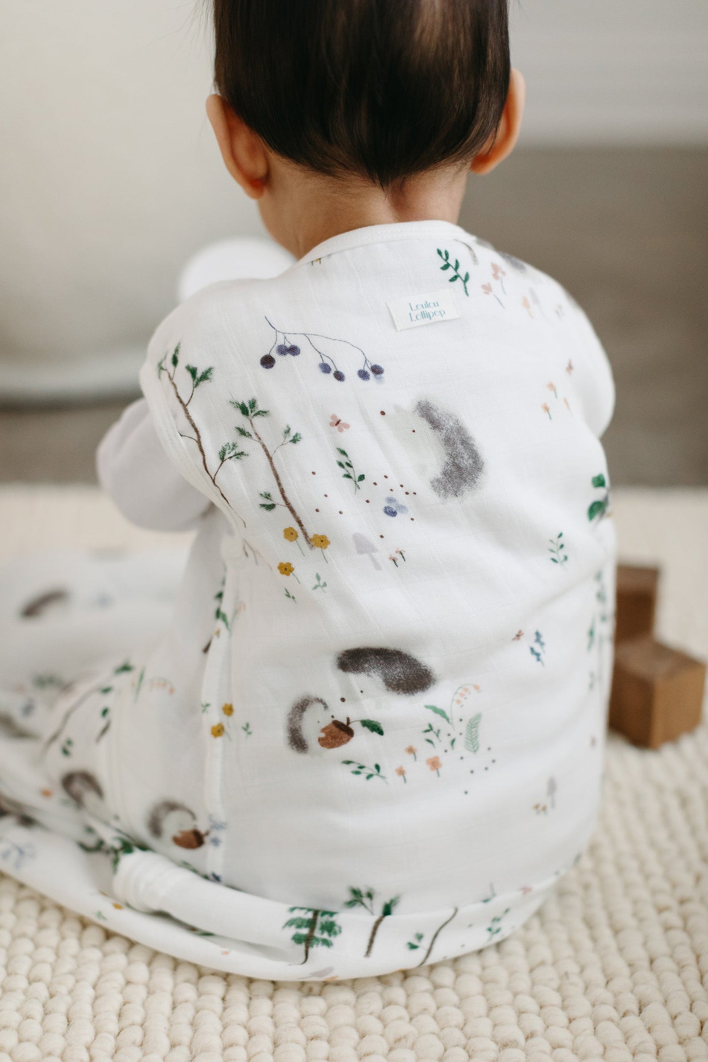 Baby Bamboo Muslin Sleep Bag 0.5 TOG - Hedgehogs