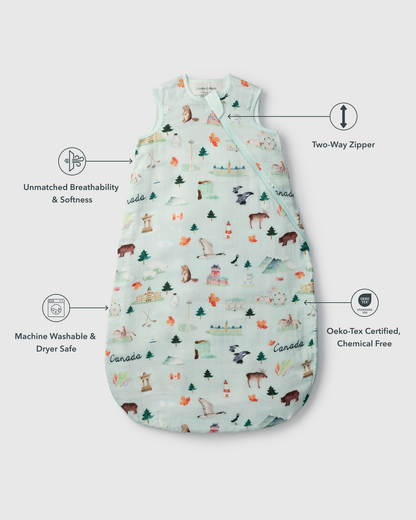 Baby Bamboo Muslin Sleep Bag 0.5 TOG - Canada