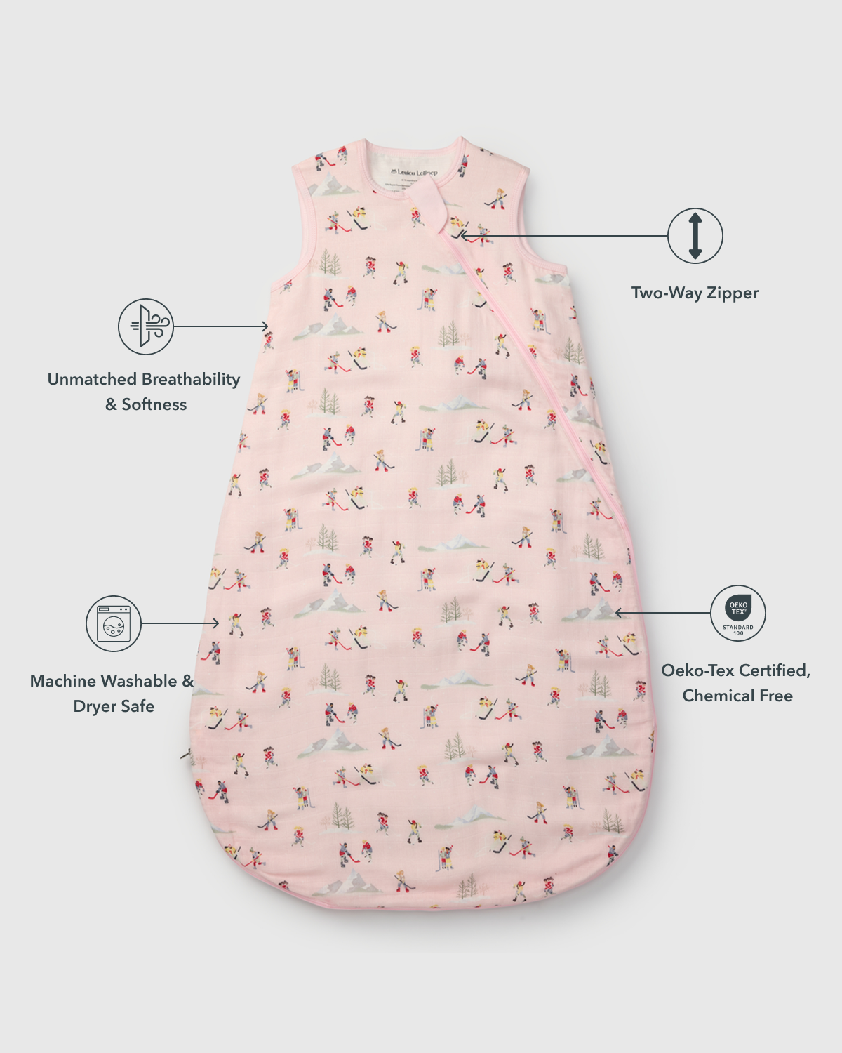 Baby Bamboo Muslin Sleep Bag 0.5 TOG - She Shoots She Scores
