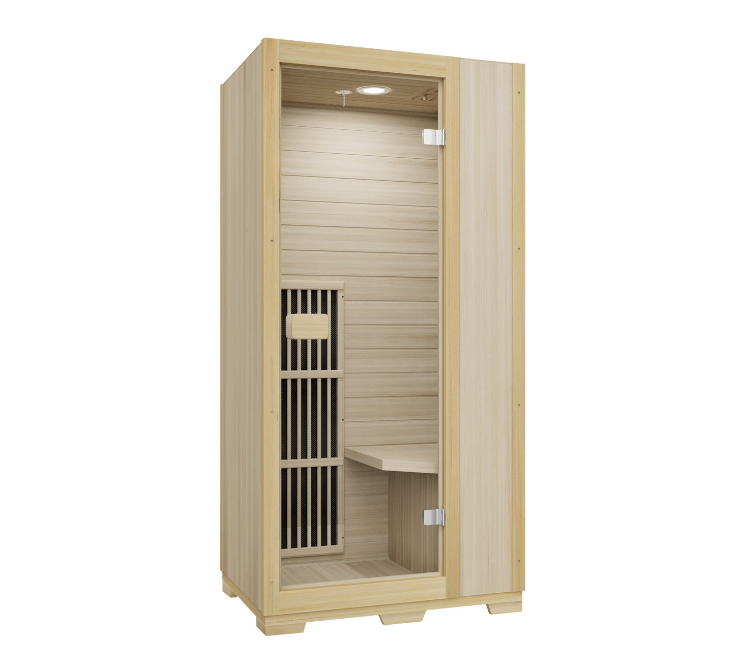 Blisspod | Vienne | Sauna infrarouge lointain | Pruche du Canada très faible champ électromagnétique | 185 cm H x 90 cm L x 65 cm P | 1 personne