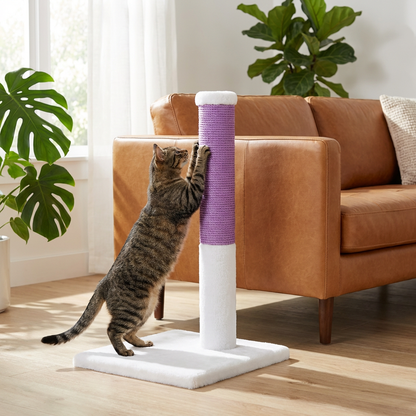 Noba Classic Arbre à chat 71 cm - Fausse fourrure blanche